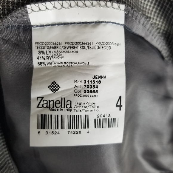 Zanella Womens Pants Sz 4 Stretch Checks - Picture 6 of 8